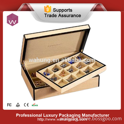 custom wood mens cufflinks watch box (WH-0311)
